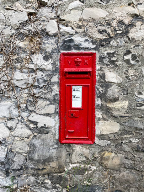 istock Old red Victorian era UK postbox 1343225028