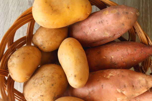 istock Basket of Potatoes 1343240250