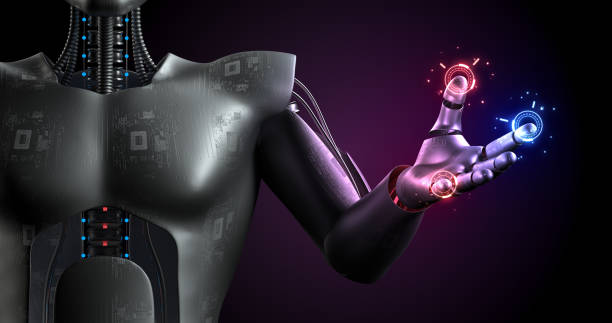 istock Advanced Robot Arm. Futuristic Technology. AI Humanoid. 1343247553
