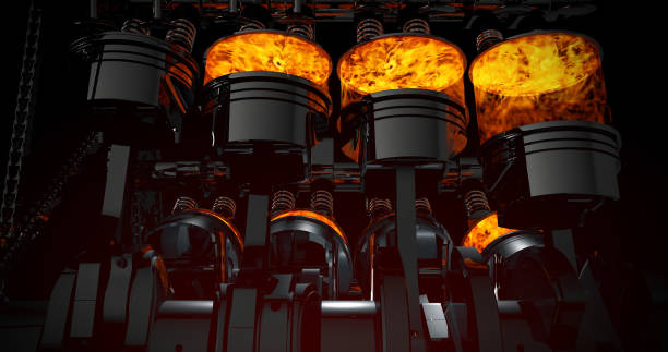 istock V8 Engine Pistons. Crankshaft In Motion. 1343259250