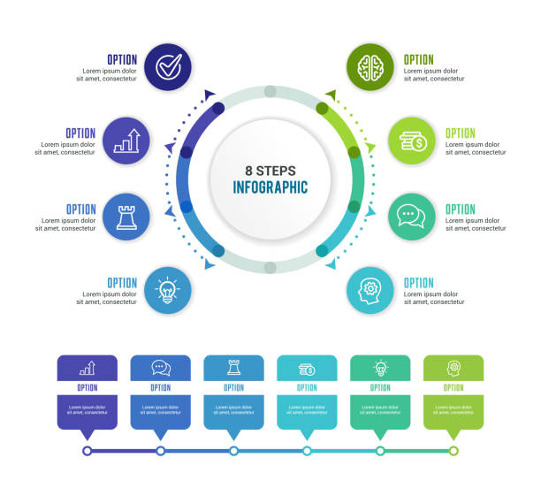 인포그래픽 요소 - 8 stock illustrations