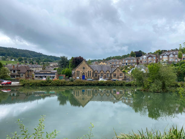 istock Mill pond in Cromford, Derbyshire, UK 1343262297