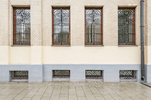istock Closed windows of the old building. 1343263964