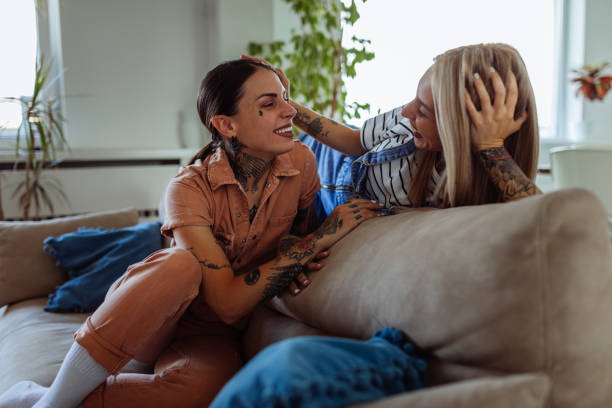 istock Lesbian couple enjoying good times together 1343264677