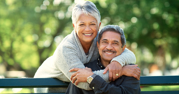 istock Shot of an elderly couple spending time together in nature 1343266776