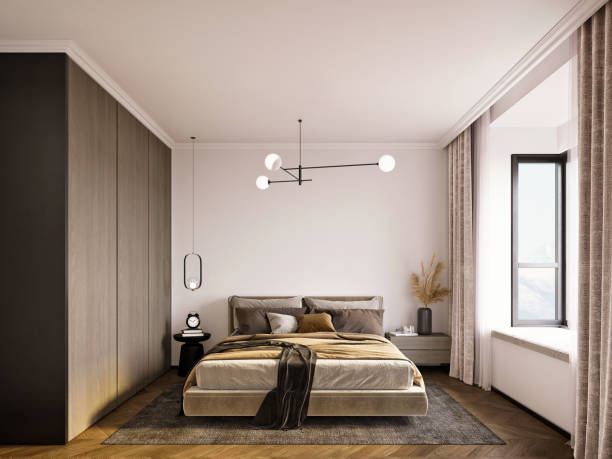 istock 3d render of luxury hotel room 1343267924