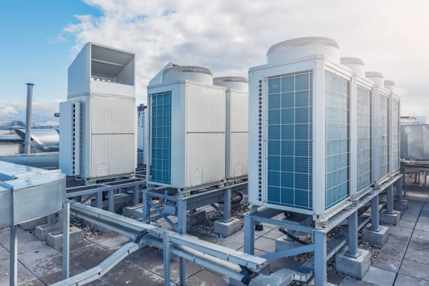 istock Air conditioning system assembled and installed on the building. 1343270191
