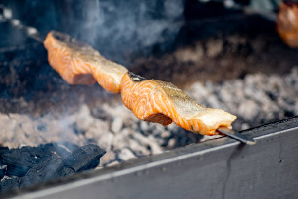 istock Grill fish. BBQ fish. Bbarbecue salmon. 1343275283