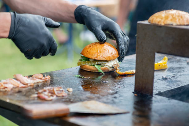 istock The chef prepares a ready-made bbq burger 1343275288