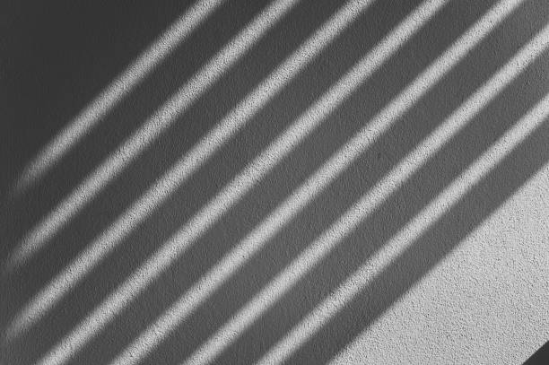 istock Abstract  shadow lines from the curtain on the white wall. Background, wall art, design presentation 1343278099