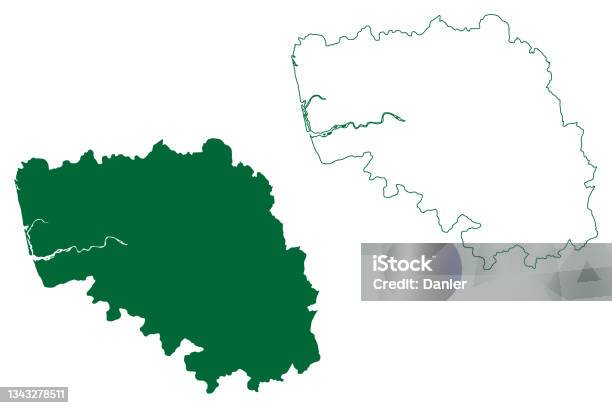 Dakshina Kannada Distrikt Karte Vektor Illustration Kritzelskizze Dakshina Kannada Distrikt Karte Vektor Illustration Kritzelskizze