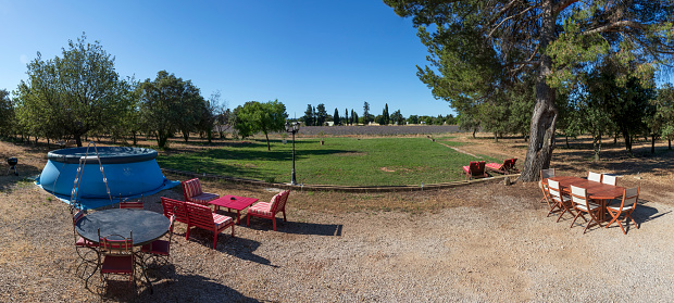 Beautiful terrace in french countryside, Provence, France, Europe