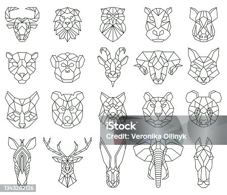 1,018,559 Geometric Animals Illustrations & Clip Art - iStock | Geometric  patterns, Jungle, Bear