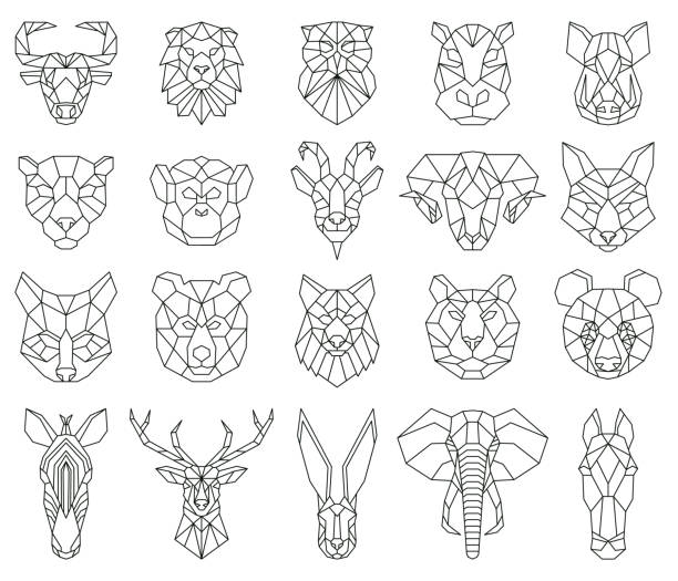 1,018,154 Geometric Animals Illustrations & Clip Art - iStock | Geometric  patterns, Jungle, Bear