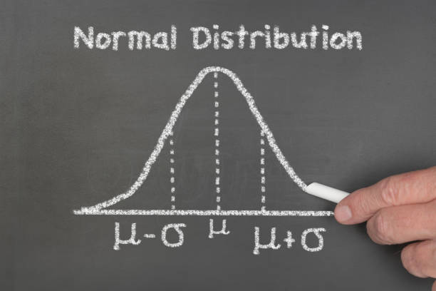 distribuição normal em estatísticas - simplicity mathematics mathematical symbol blackboard - fotografias e filmes do acervo