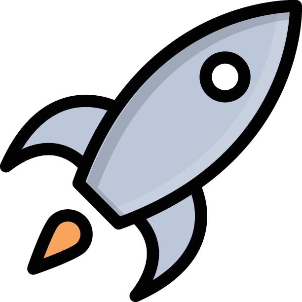 rocket rocket Vector illustration on a transparent background. Premium quality symbols. Stroke vector icon for concept and graphic design. rocketship silhouettes stock illustrations
