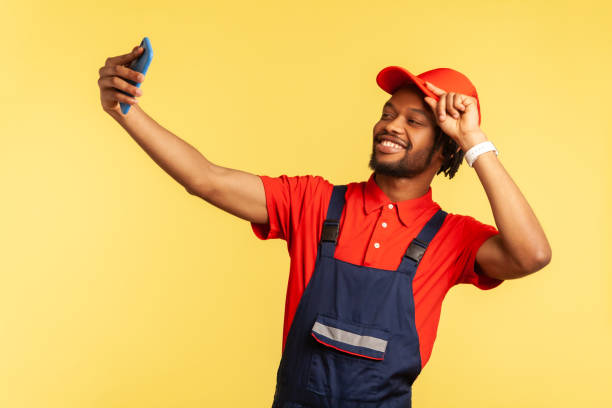 istock Worker talking on video call, looking playfully at camera, assure client about quality online order. 1343292400