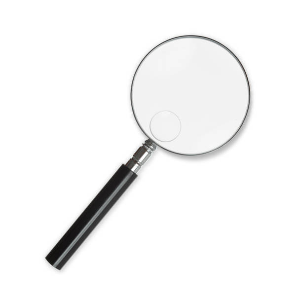 istock Magnifying glass isolated against white background 1343299652