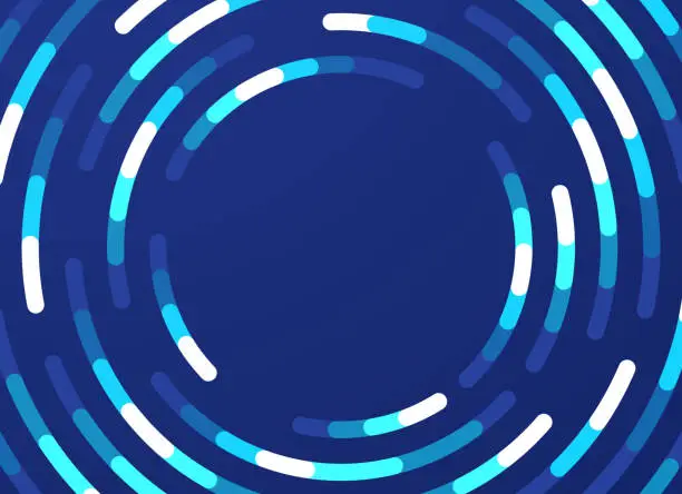 Vector illustration of Blue Motion Dash Modern Round Background