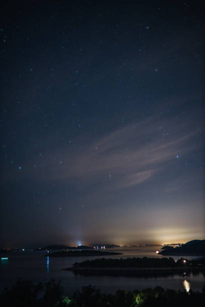starry sky above the Adriatic sea