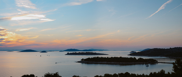 view on Kornati islands in Dalmatia, Croatian seaside