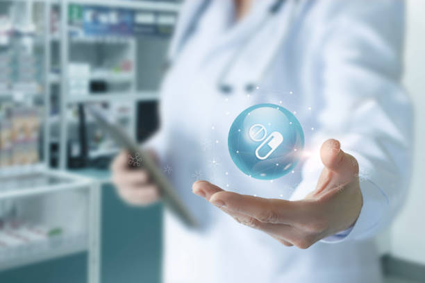 istock Doctor shows medicine and pills icon . 1343306622