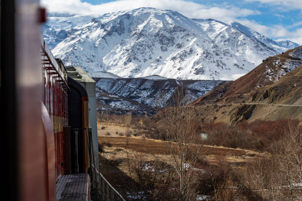 Eastern Express (Kars Express) at winter stock photo
