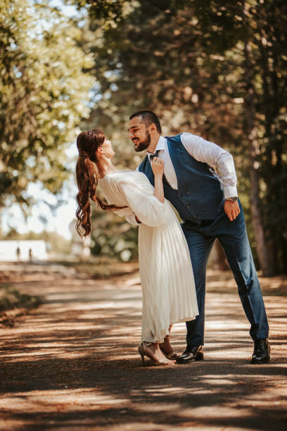 istock Young couple on their wedding day 1343314692