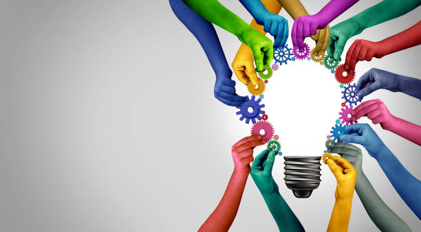business team diversity solution - collaboration imagens e fotografias de stock