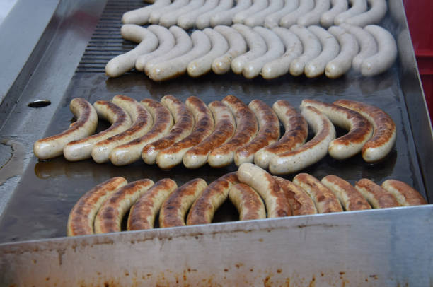 Sausages on a grill - Grilling is the favorite activity for many Austrians in the summer months.