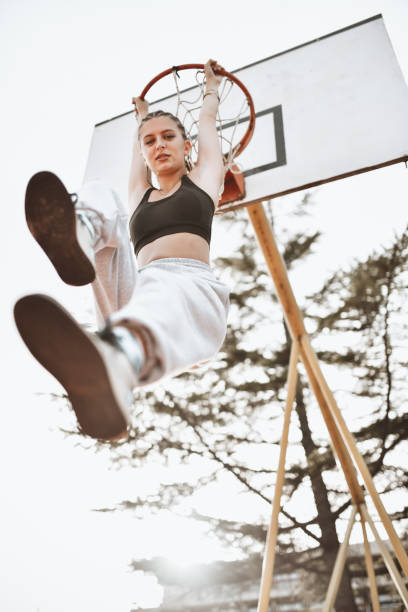 istock Slam And Dunk Time For Female Basketball Player 1343339934