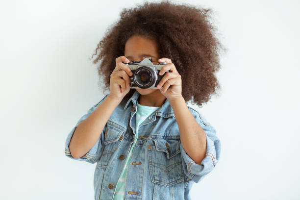 Lovely girl with a camera