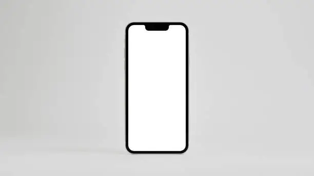 Photo of Smartphone mockup with blank white screen