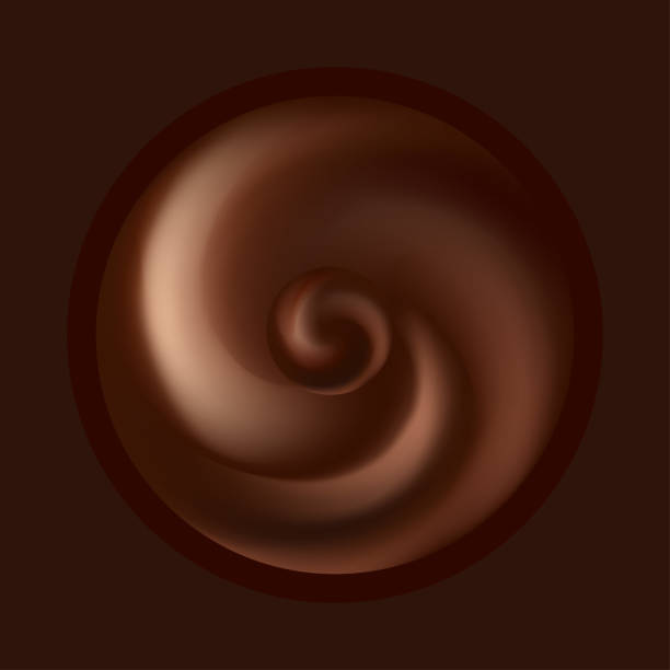 ilustrações de stock, clip art, desenhos animados e ícones de chocolate swirl, wave flow. abstract vector background. - mocha