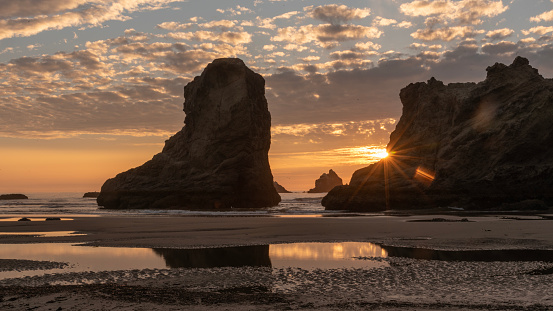 Sea Stacks at Bandon Beach, Bandon Oregon USA