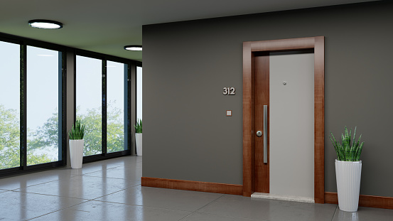 Security door concept indoor.