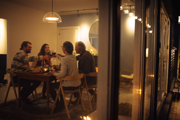 istock Christmas dinner in warm and cozy scandinavian home 1343397552