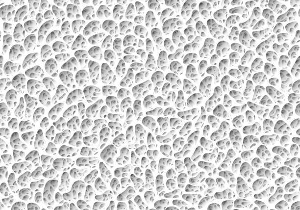 ilustraciones, imágenes clip art, dibujos animados e iconos de stock de patrón vectorial sin fisuras de textura orgánica similar a la esponja o la toba o el coral - bubble seamless pattern backgrounds