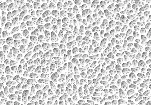 Vector illustration of Vector seamless pattern of organic texture similar to sponge or tuff or coral