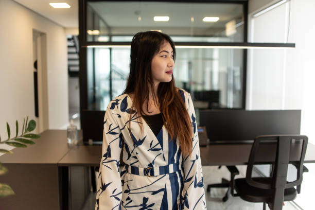 istock Asian woman profile portrait. 1343402868