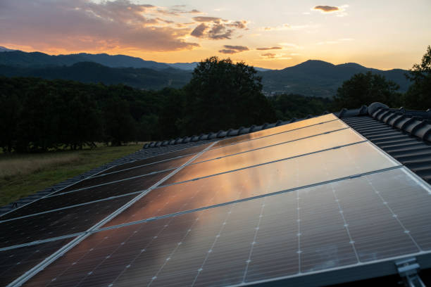 istock Close Up On Solar Panels On Sunset 1343403881