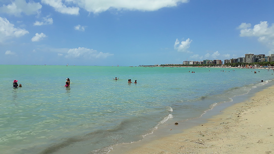main beach of Maceio, Alagoas, Brazil, called Pajucara. High quality photo