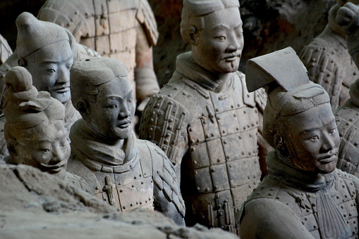 The Terracotta Army is an amazing collection sculptures  of Qin Shi Huang, the first Emperor of China. For protecting the emperor in his afterlife.