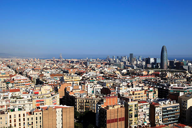 istock Aerial view of Barcelona, Spain 134340831