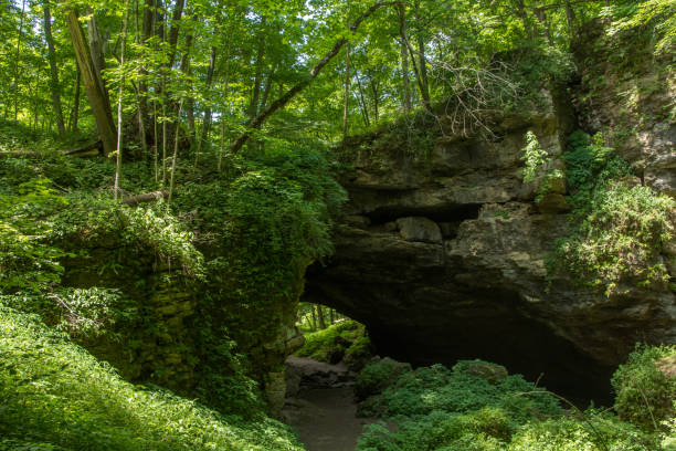 Maquoketa Caves State Park - View Through Natural Bridge
