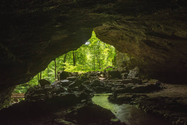 istock Maquoketa Caves State Park - Angular Entry into the Cave 1343420670