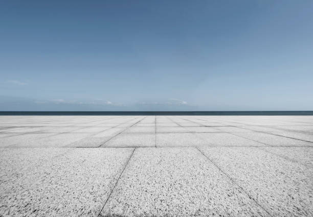 istock The city’s empty squares and blue skyline 1343422654