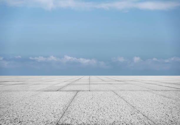istock The city’s empty squares and blue skyline 1343422660