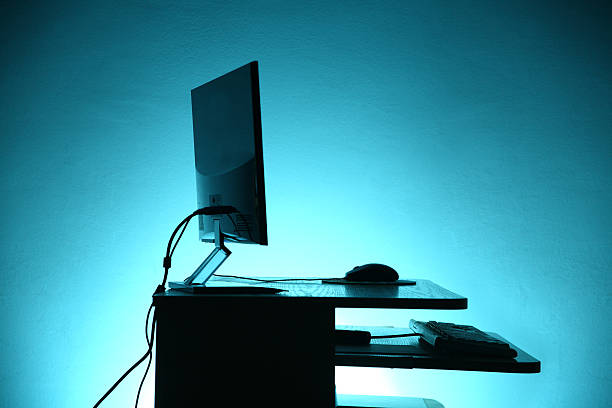 istock contours of PC isolated on blue background 134343691