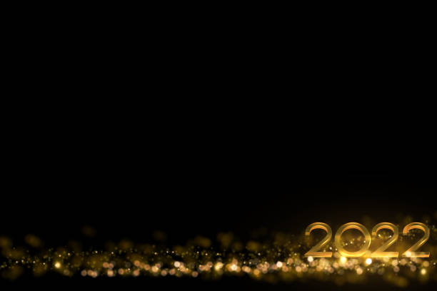 istock 2022 Luxury gold on black new year background. 1343447125